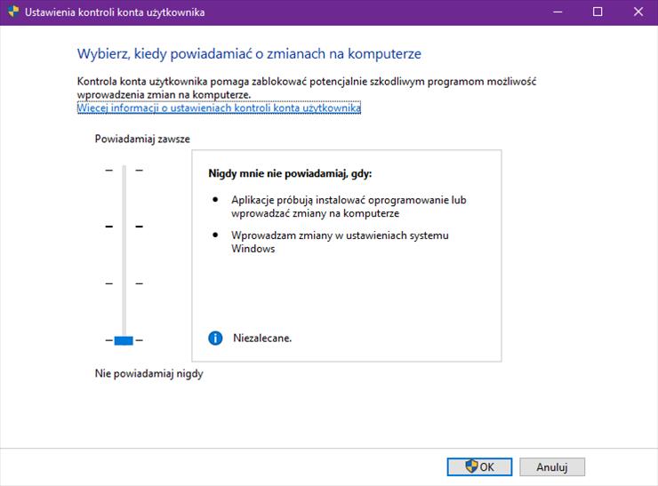 W 11 Pro PL Windows 11 23H2 No TPM, No SecureBoot MARZEC 2024 x64 PL - UAC.jpg